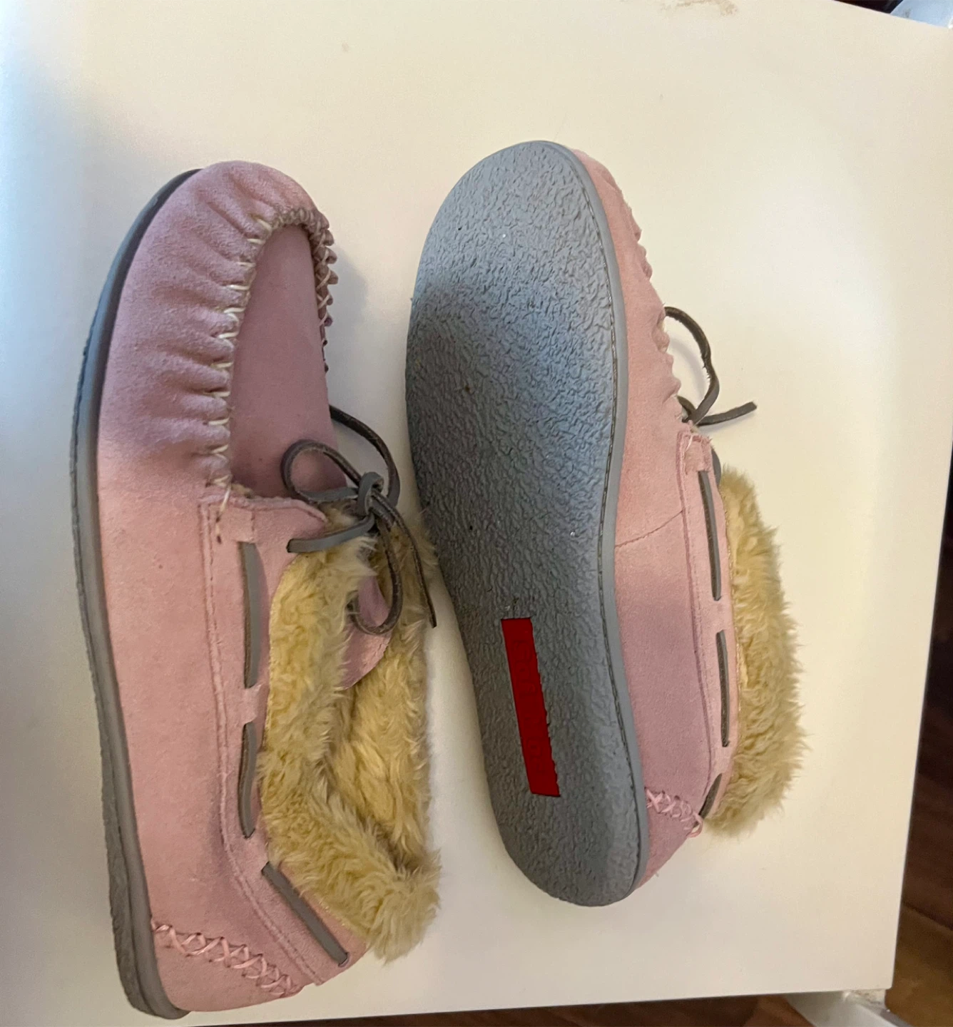 Moccasins Pink Suede Size 10 —Soft Moc - photo 3