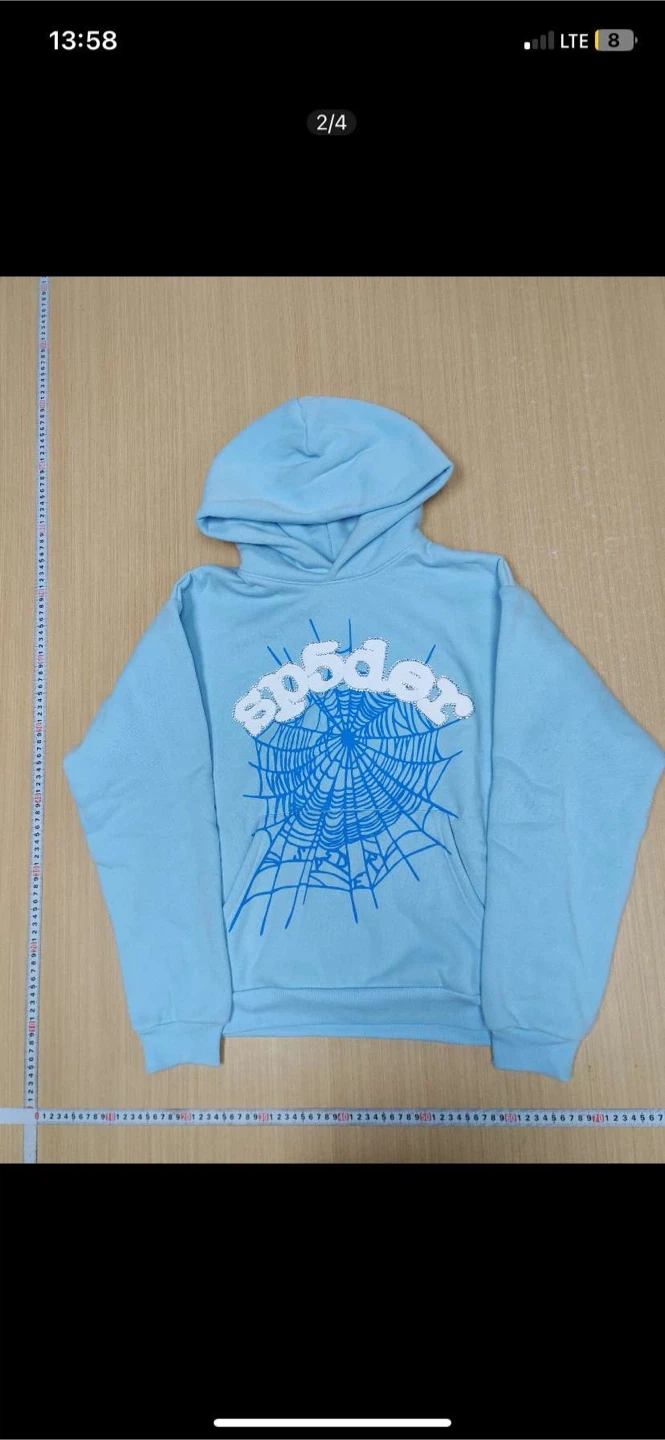 Sp5der Hoodie - Size M - Light Blue - photo 2
