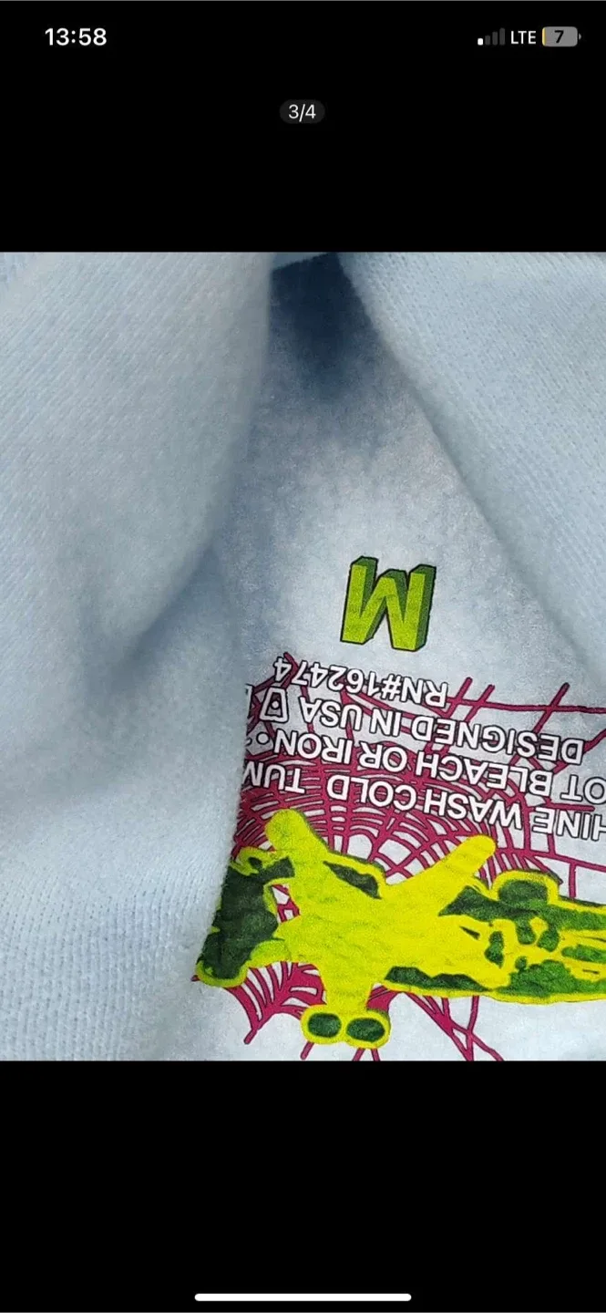 Sp5der Hoodie - Size M - Light Blue image indicator(4)