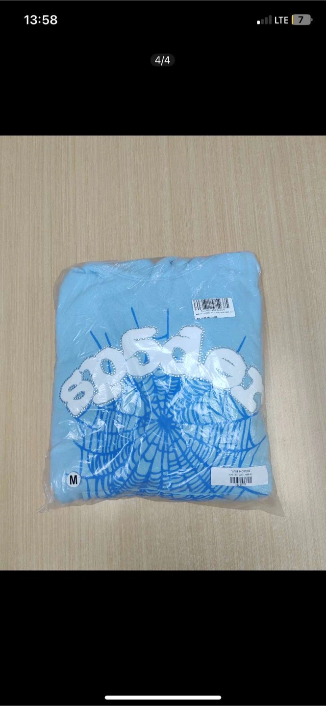 Sp5der Hoodie - Size M - Light Blue - photo 5
