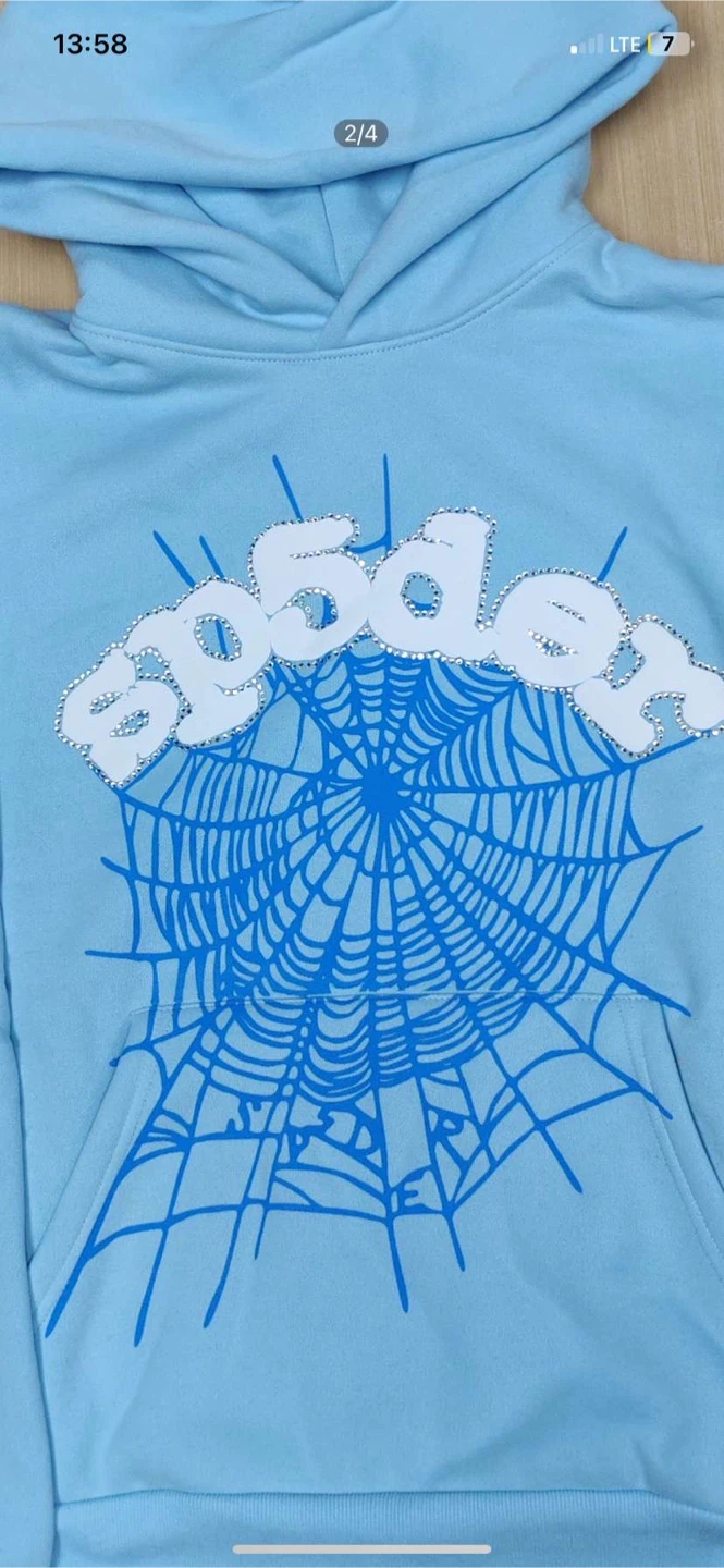 Sp5der Hoodie - Size M - Light Blue