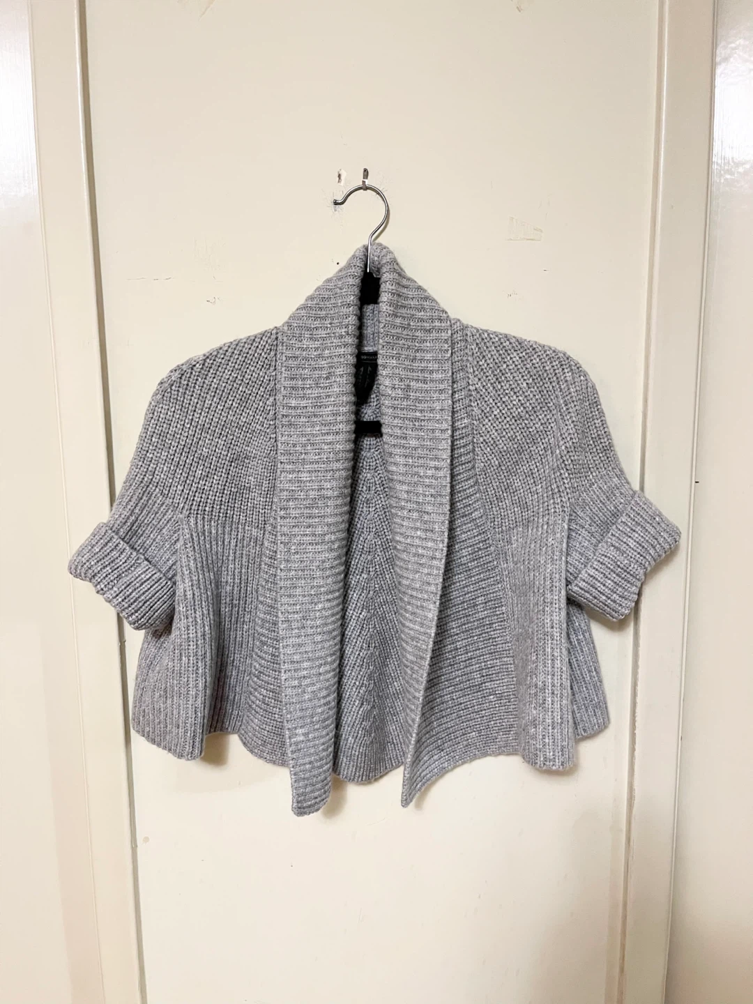 BCBGMAXAZRIA Grey Knit Bolero Shrug