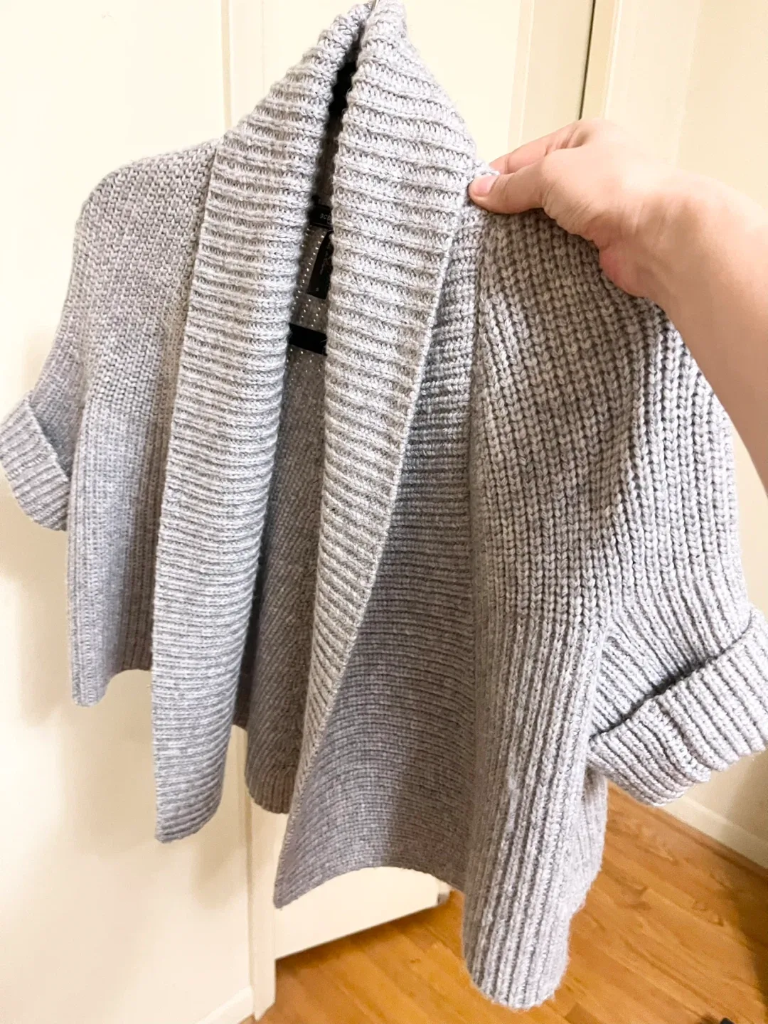 BCBGMAXAZRIA Grey Knit Bolero Shrug image indicator(3)