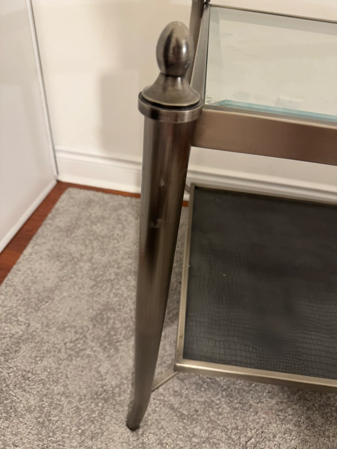 Glass Top Side Coffee Table - photo 2
