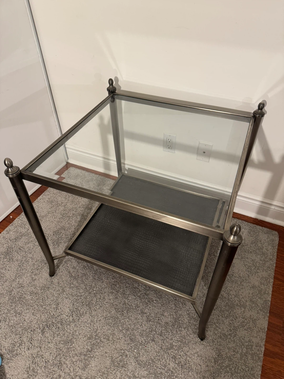 Glass Top Side Coffee Table - photo 3