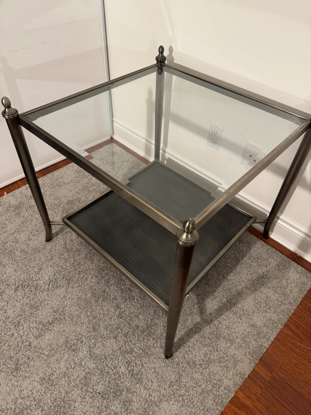 Glass Top Side Coffee Table