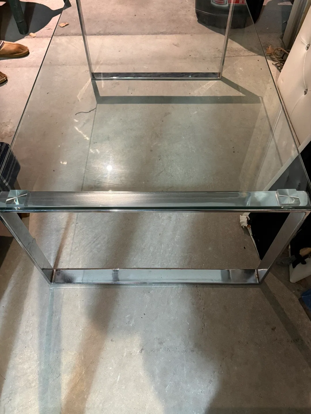 Glass Coffee Table with Metal Frame image indicator(2)