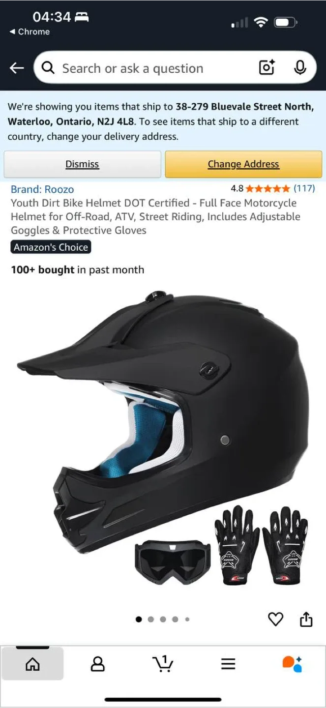 🏍️ Roozo Youth Dirt Bike Helmet Set — NEW 🖤 image indicator(7)