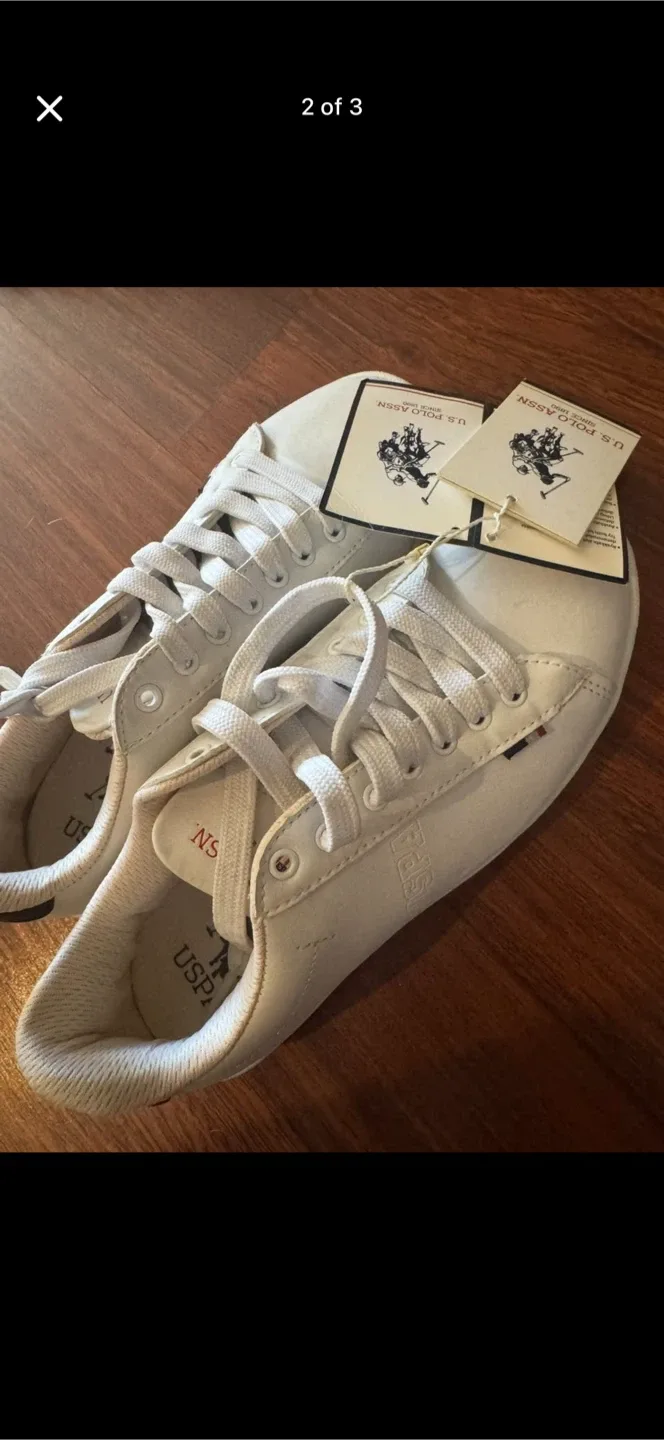 U.S. Polo Assn. Franco 9PR White Sneakers - Size 6.5