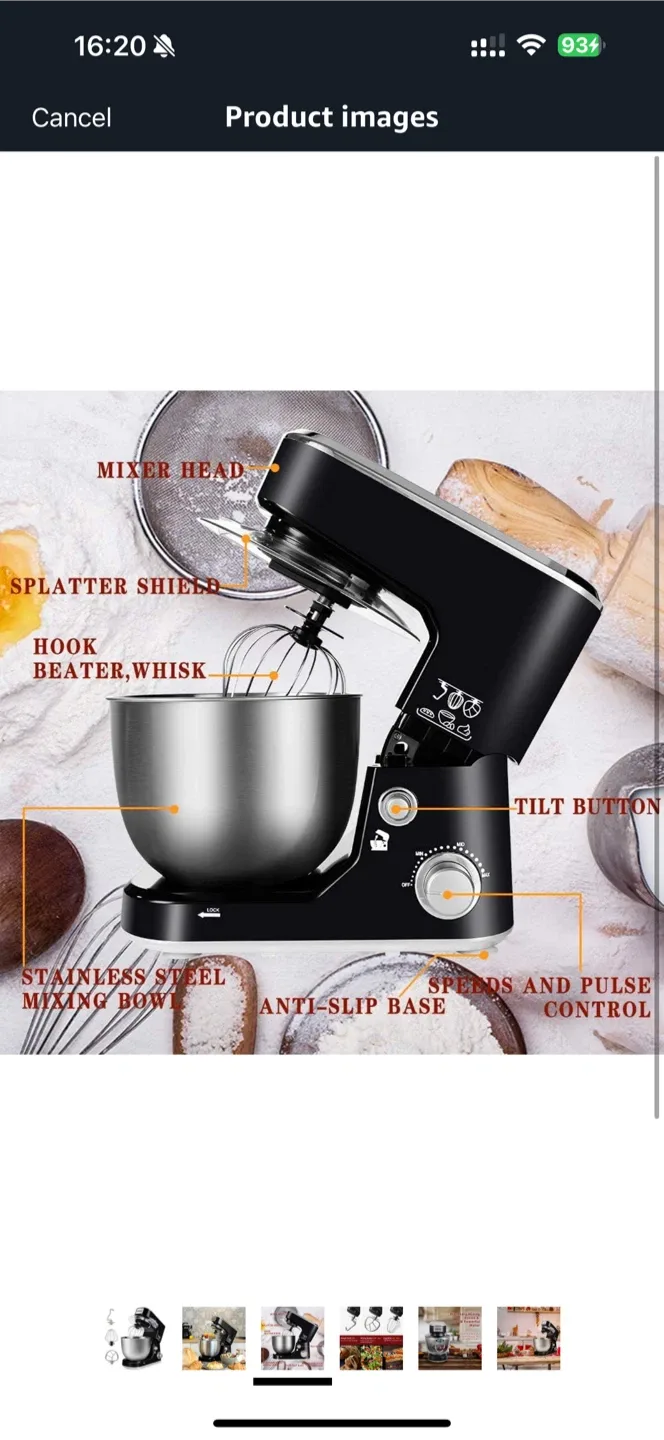 Cusimax Stand Mixer - Black image indicator(2)