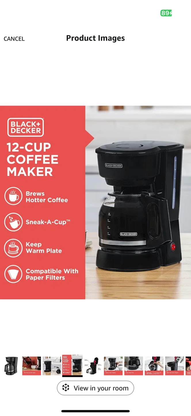 Black+Decker 12-Cup Coffee Maker - Brews Hotter image indicator(3)