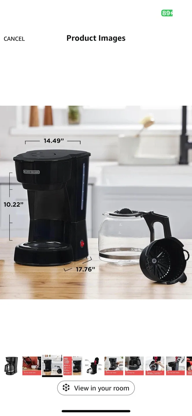 Black+Decker 12-Cup Coffee Maker - Brews Hotter image indicator(2)