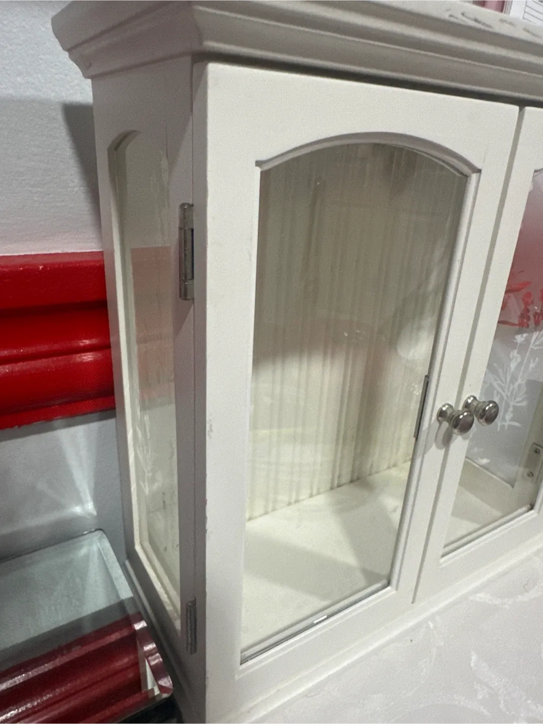 White Glass Door Display Cabinet thumbnail