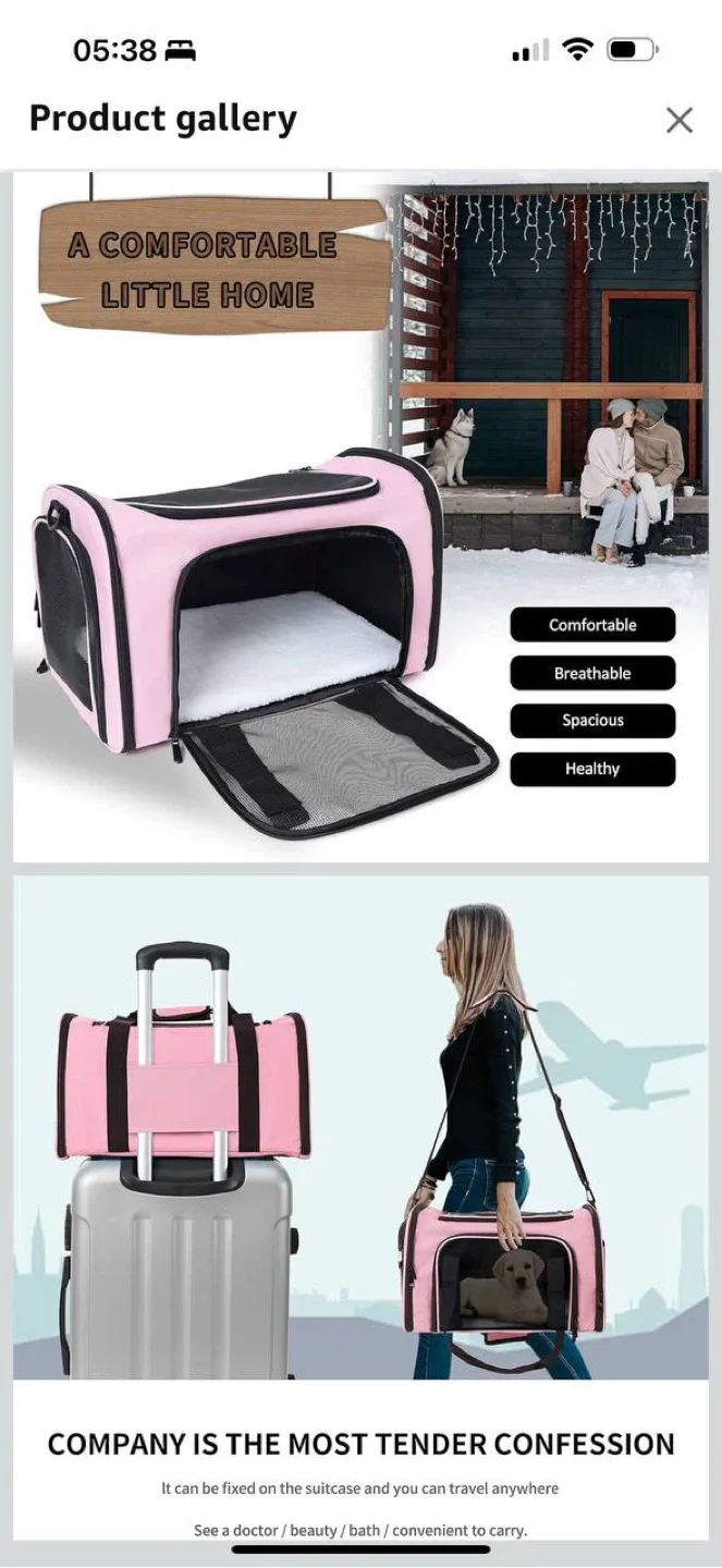 Mile High Life Pet Carrier – Large Size, Pink 💖 image indicator(2)