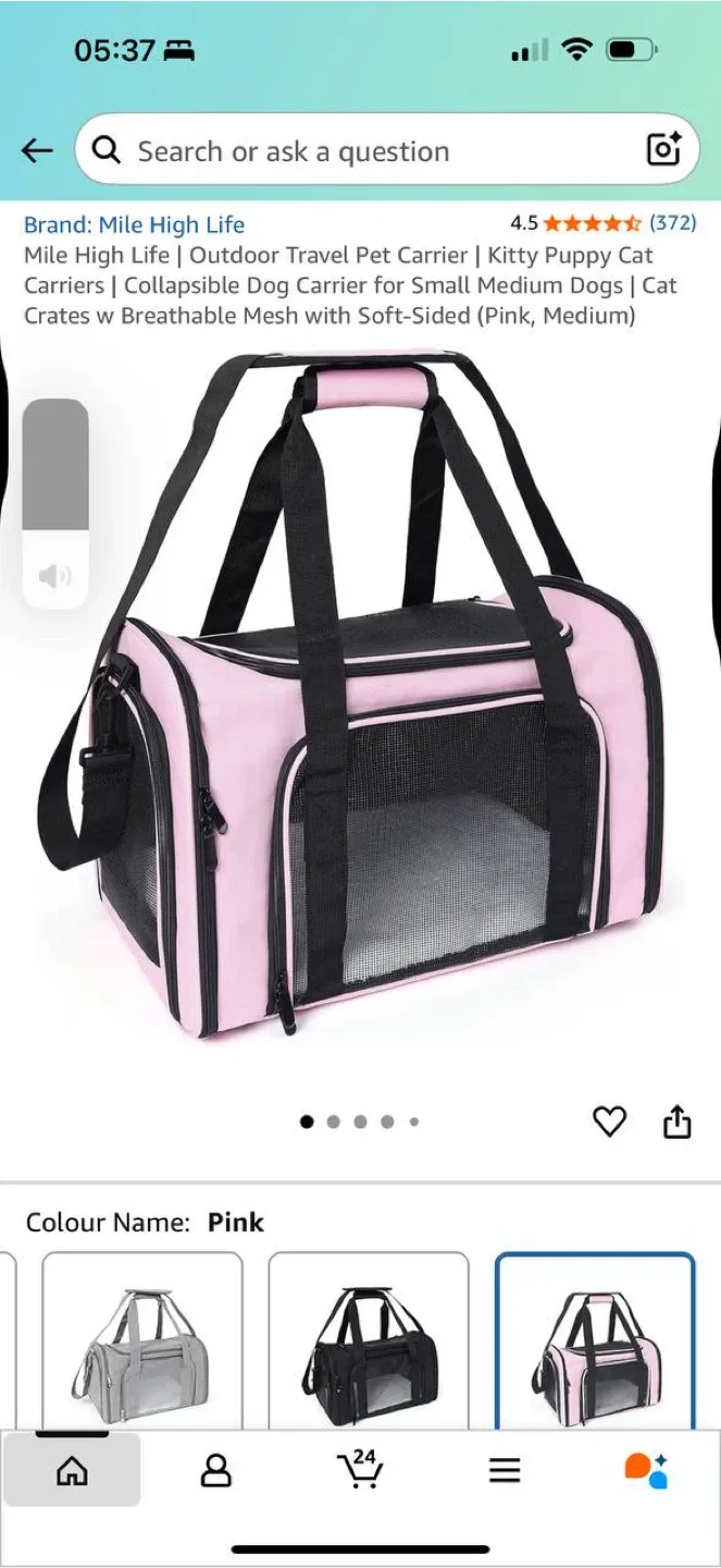 Mile High Life Pet Carrier – Large Size, Pink 💖 image indicator(7)