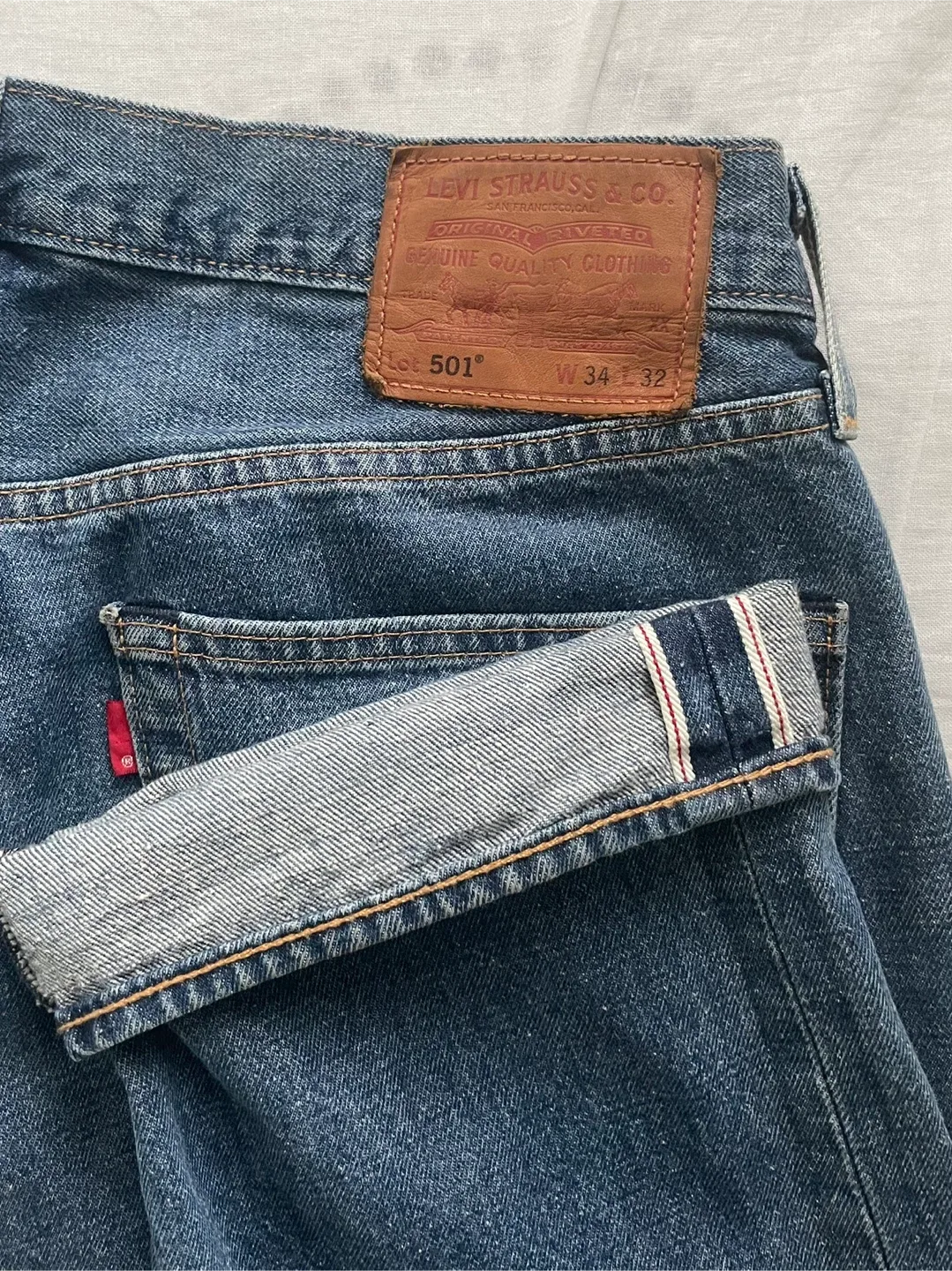 Levi's selvedge 501 Jeans W34 L32