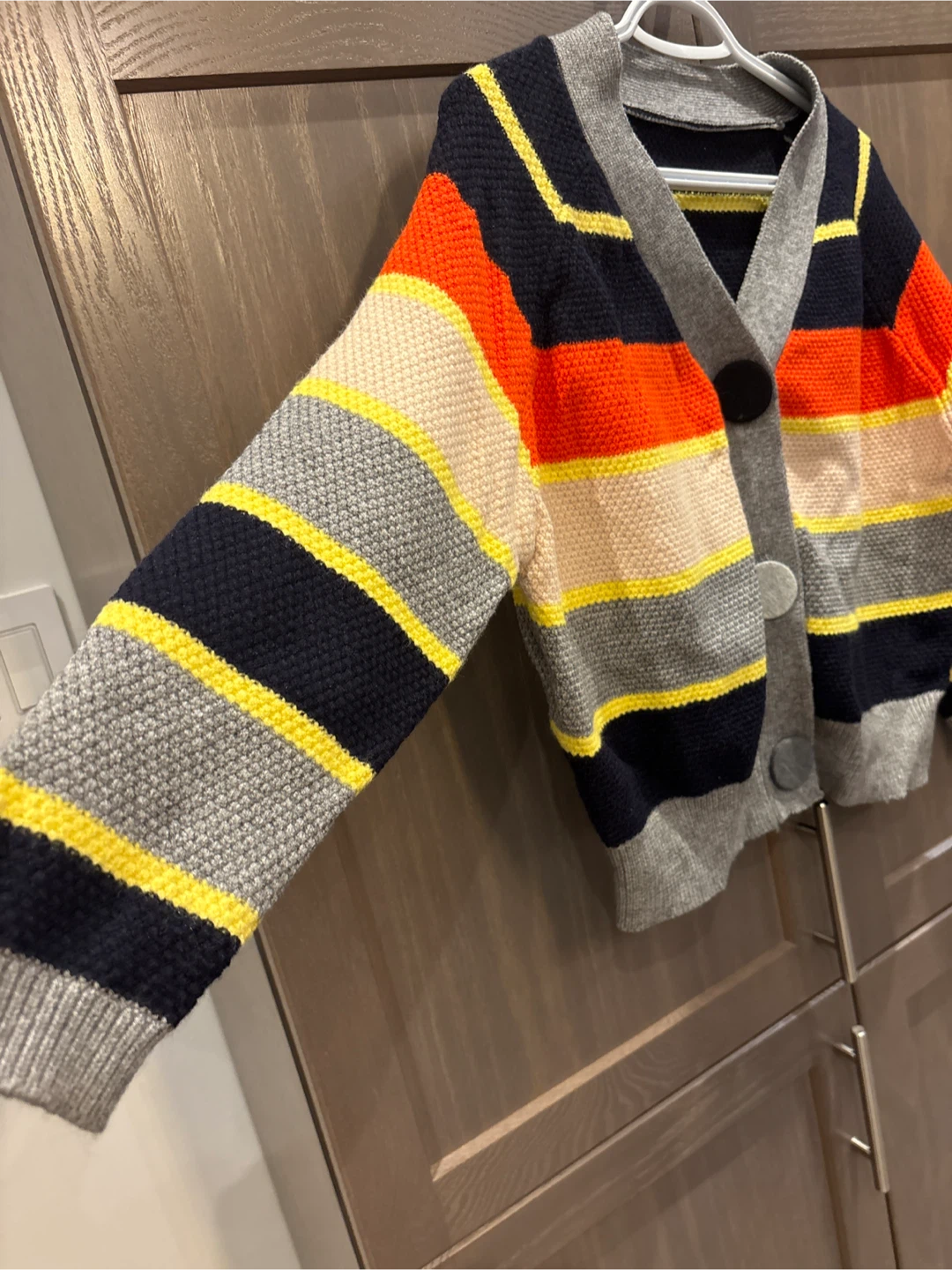 Striped Button-Down Cardigan - photo 3