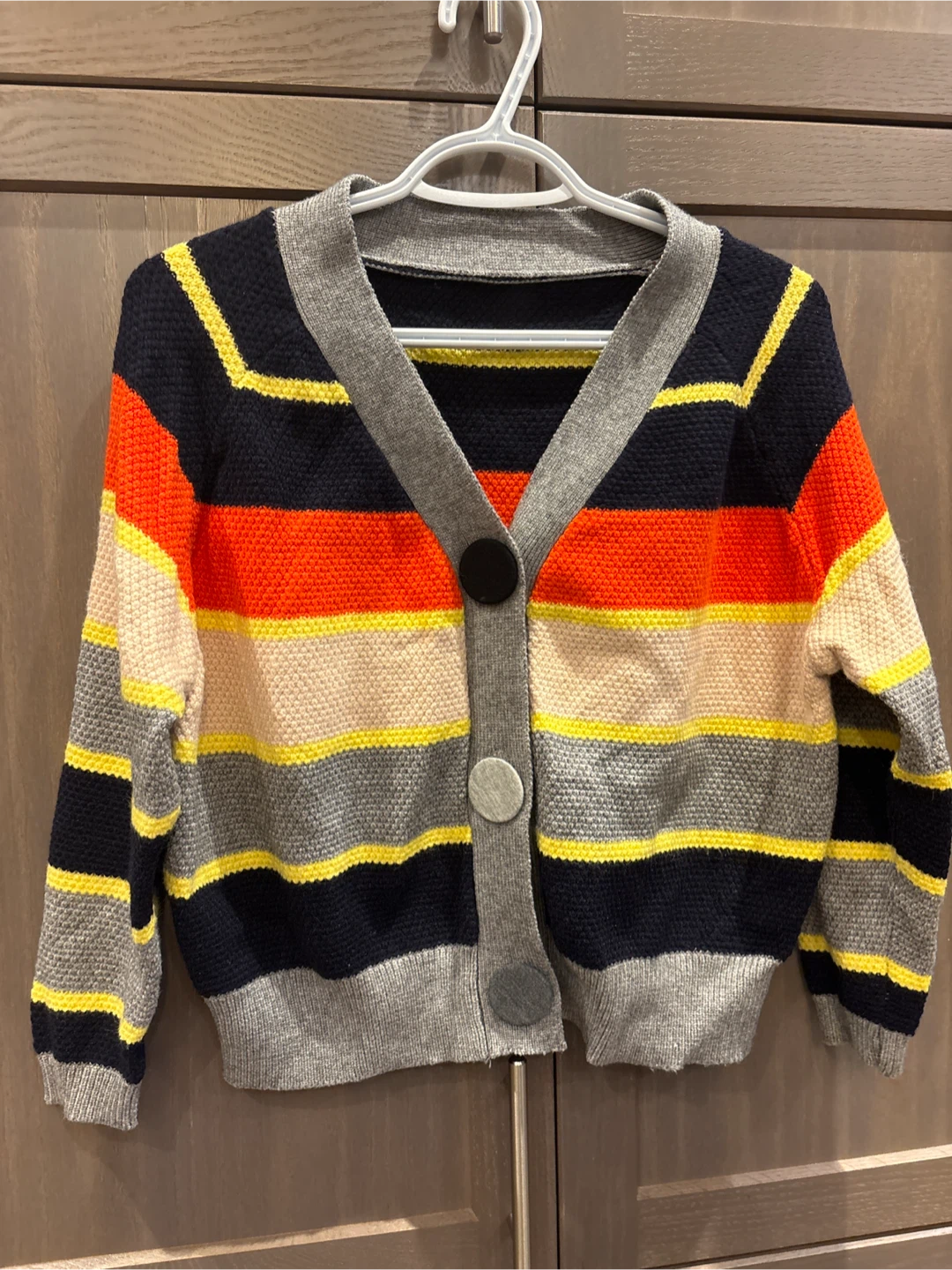 Striped Button-Down Cardigan