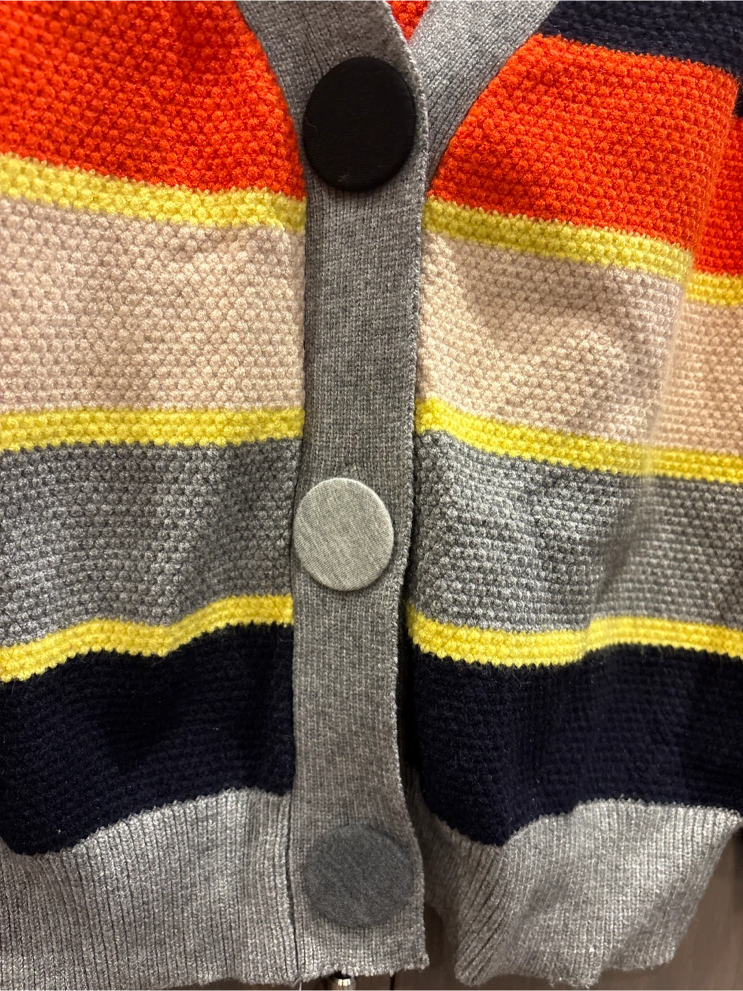 Striped Button-Down Cardigan - photo 2