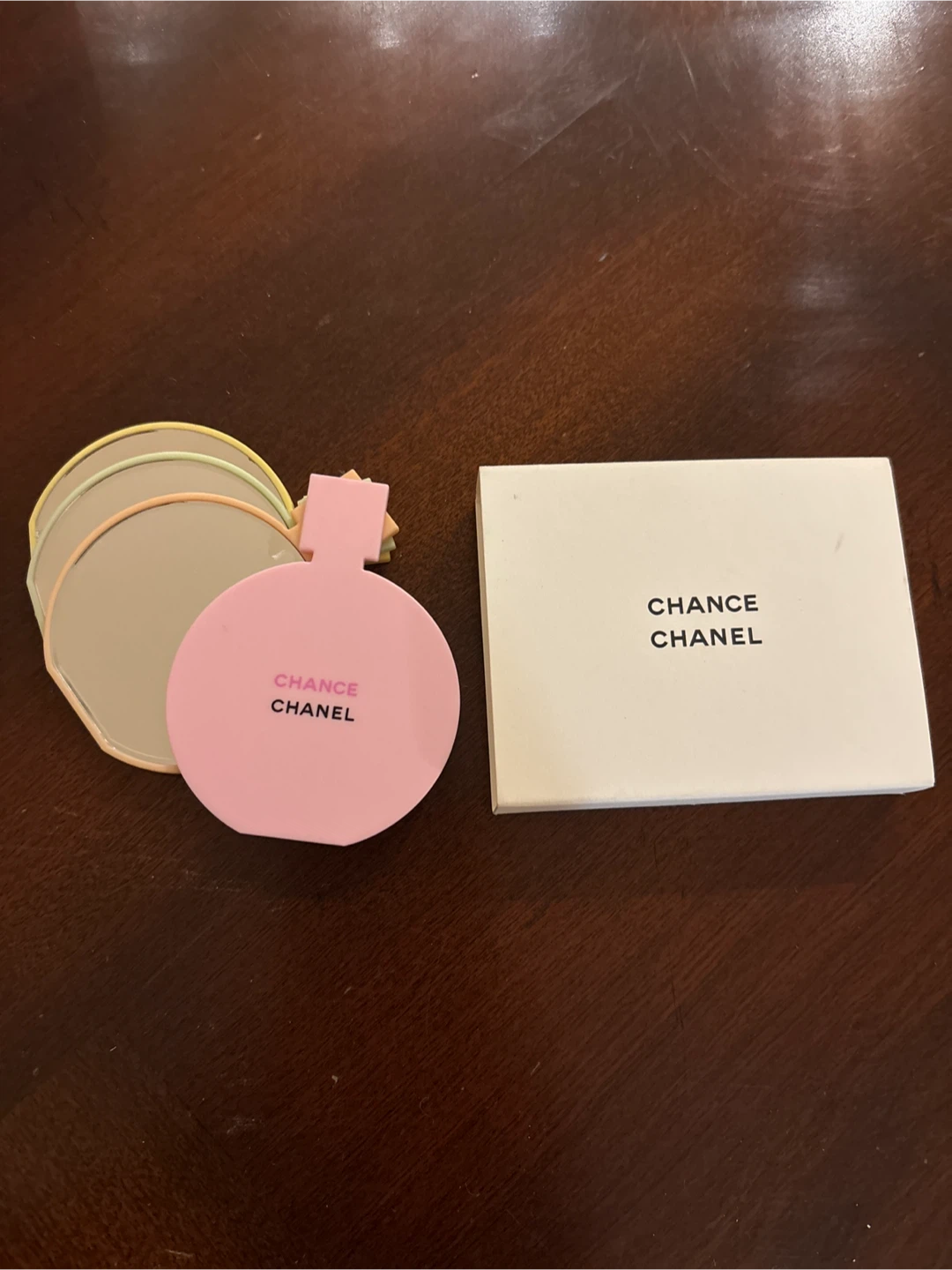 Chanel Chance Perfume Mirror & Coasters Set