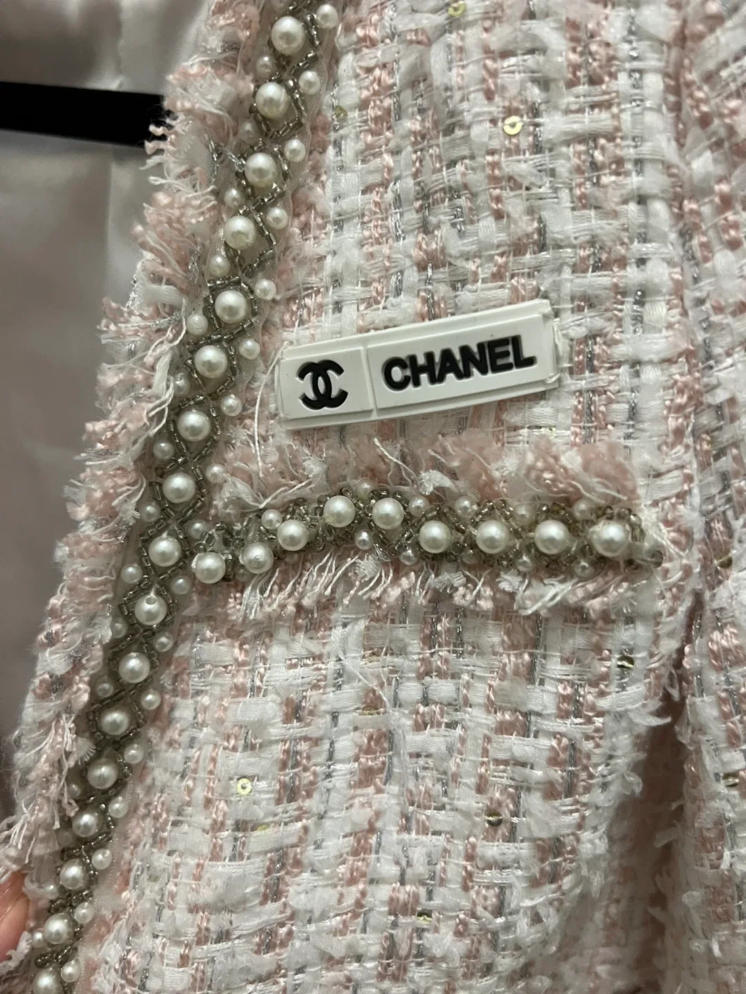 Chanel Tweed Jacket with Pearl Details image indicator(2)