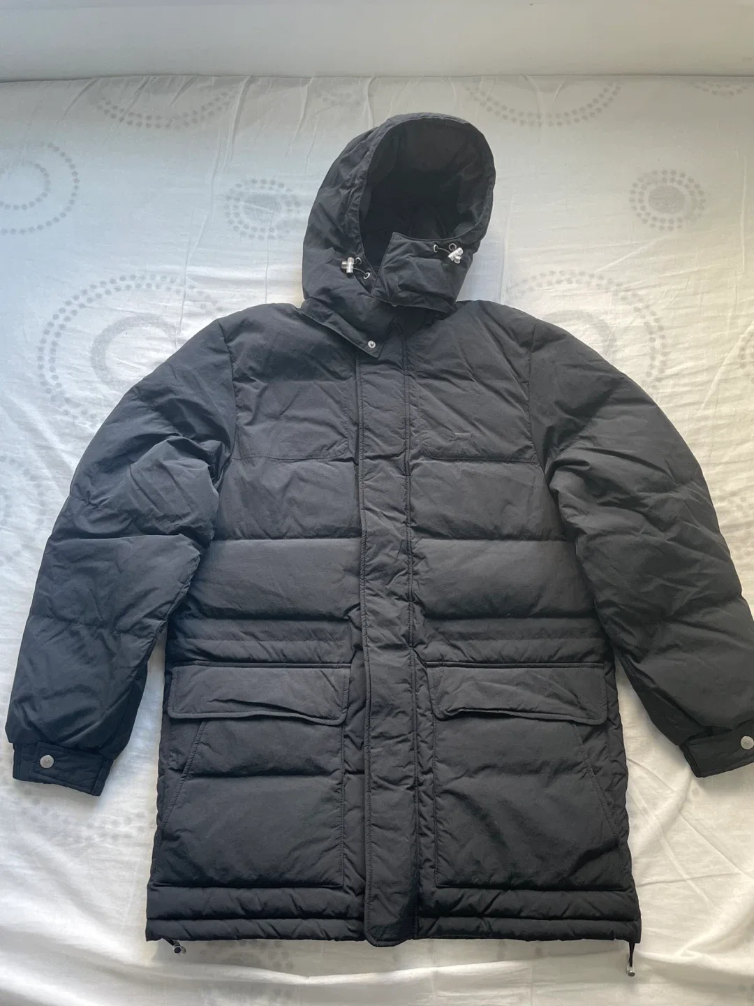 Levi Strauss Black Down Puffer Coat Size S thumbnail