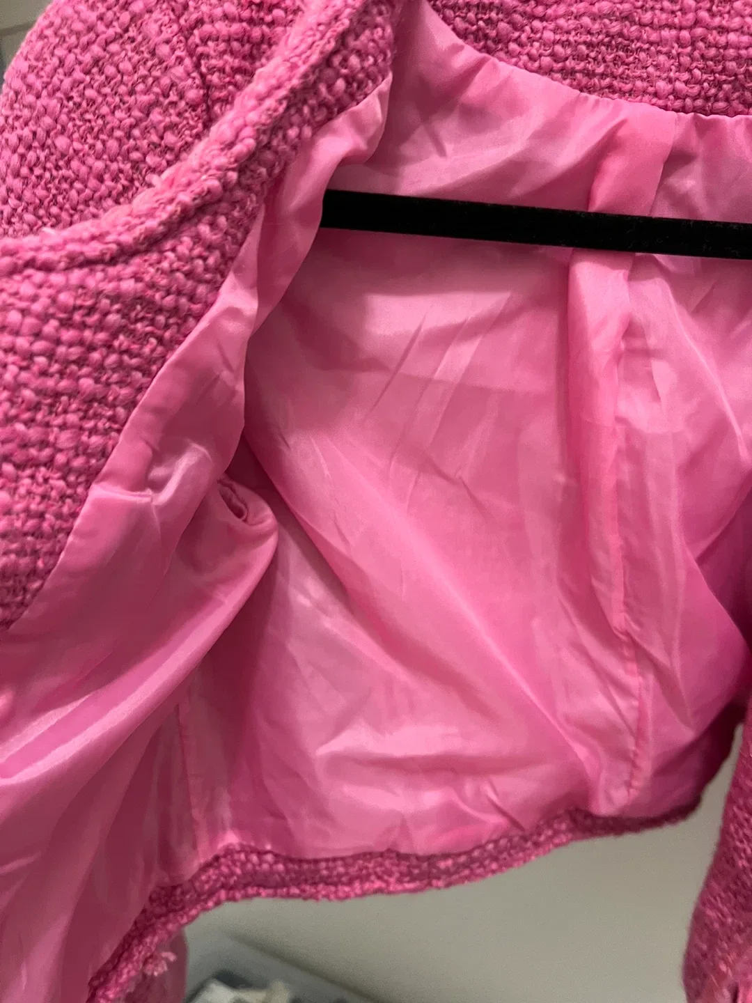 Pink Chanel Style Tweed Jacket image indicator(3)