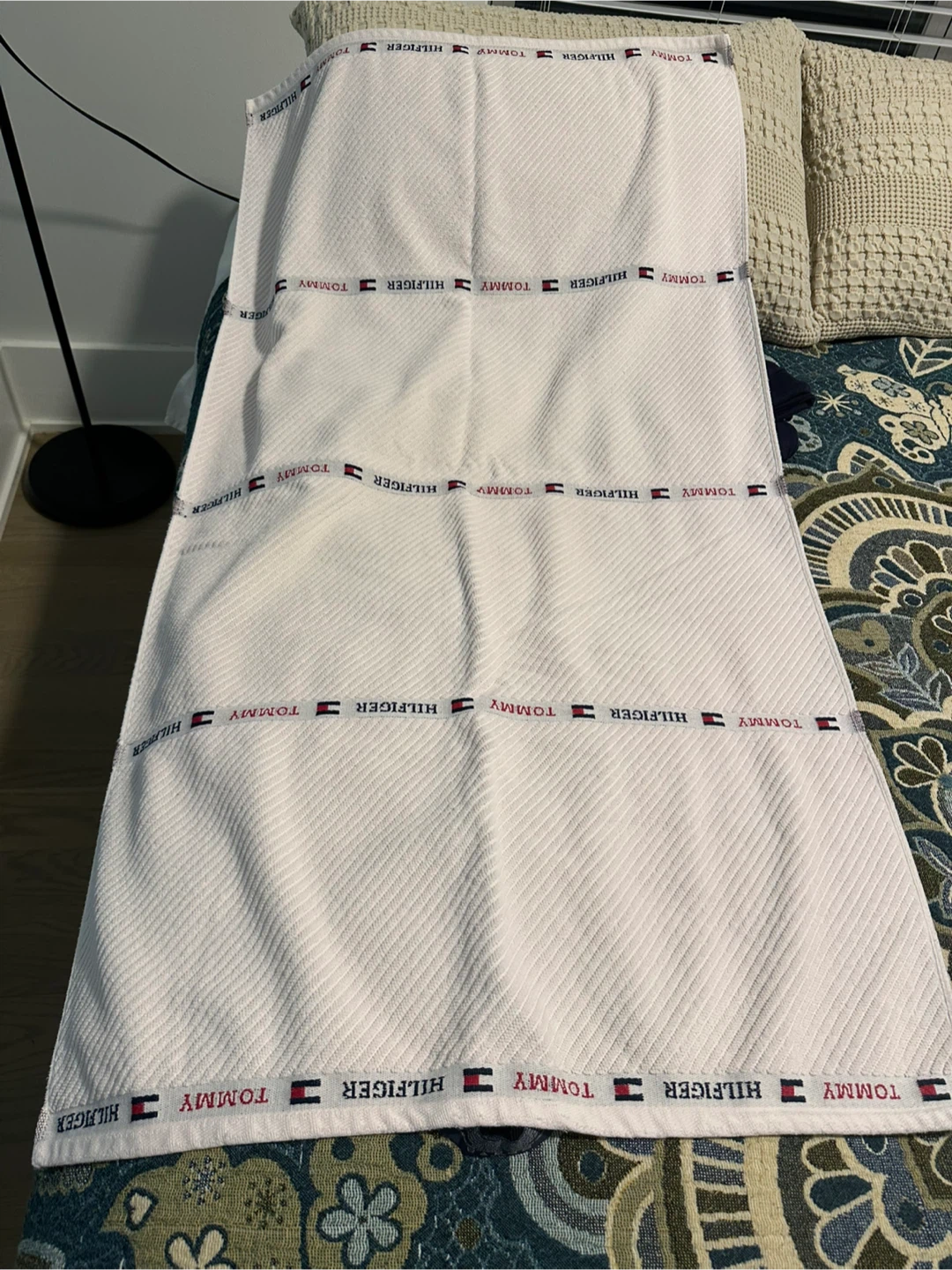 Tommy Hilfiger White Beach Towel