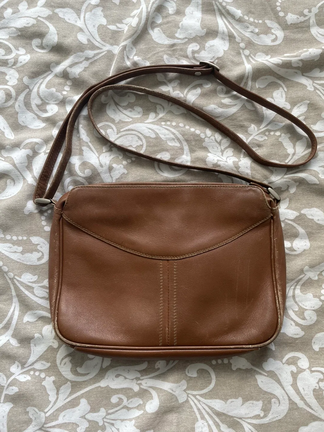 Derek Alexander Brown Leather Crossbody Bag