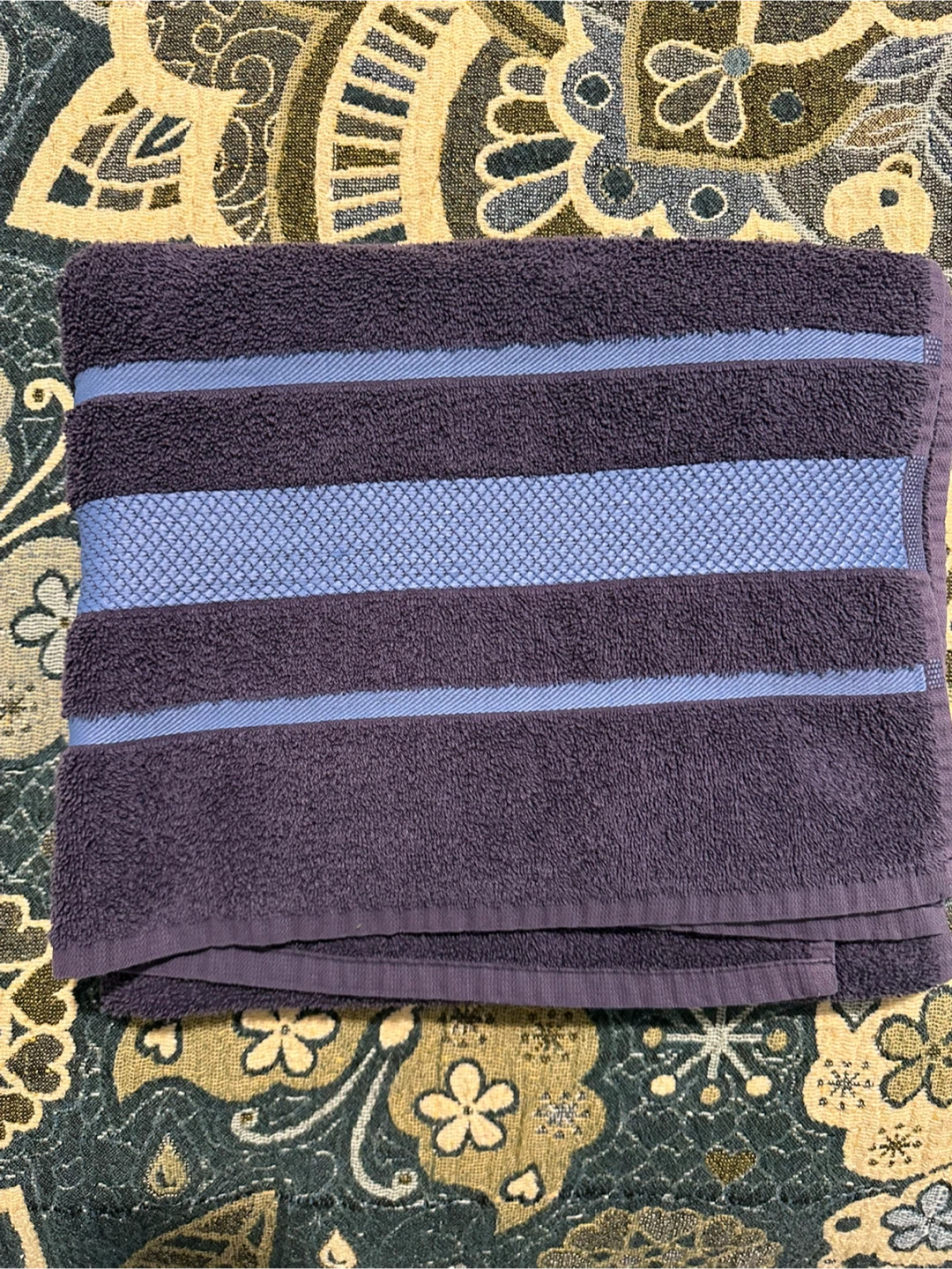 Purple Striped Bath Towel - photo 2