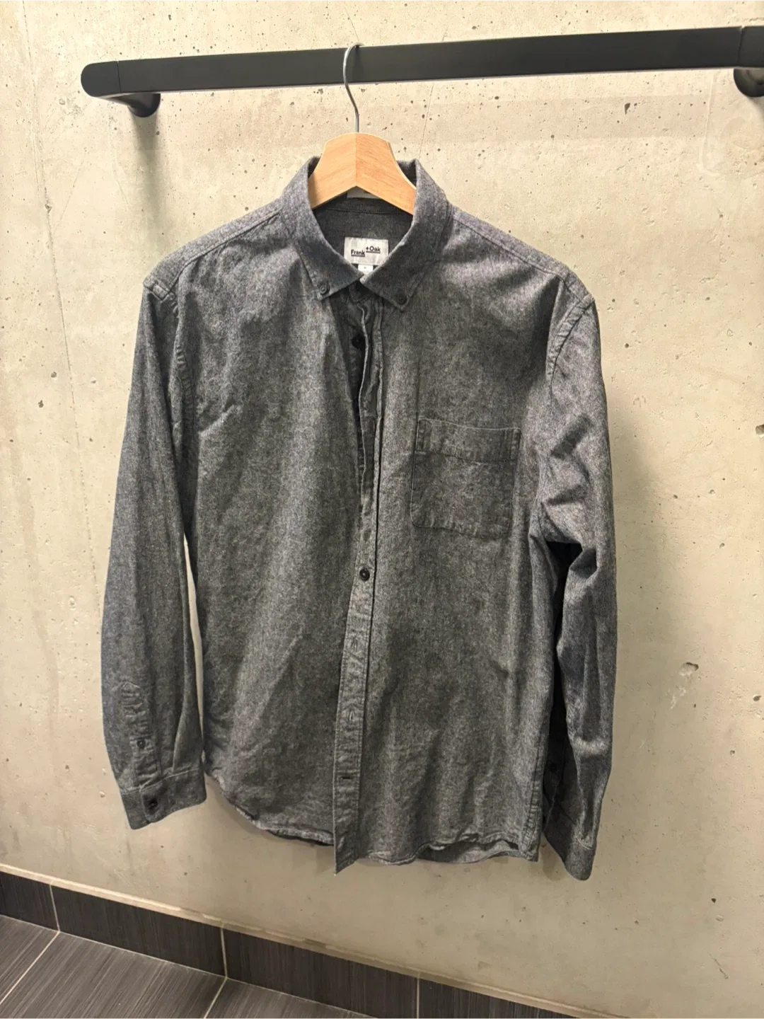 Grey button up - size M
