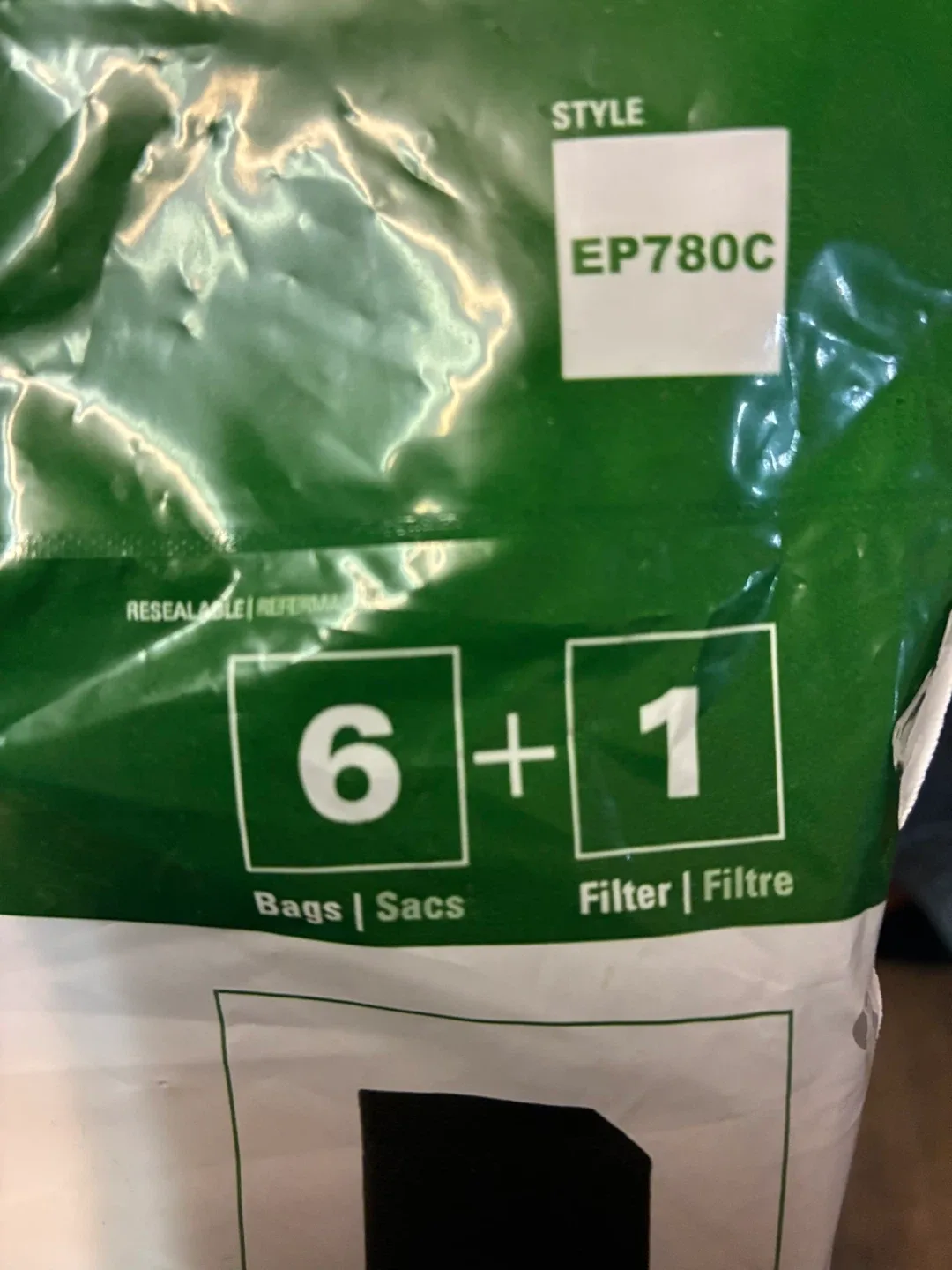 Shark Vac EP780C Vacuum Bags (6+1 filter) image indicator(3)