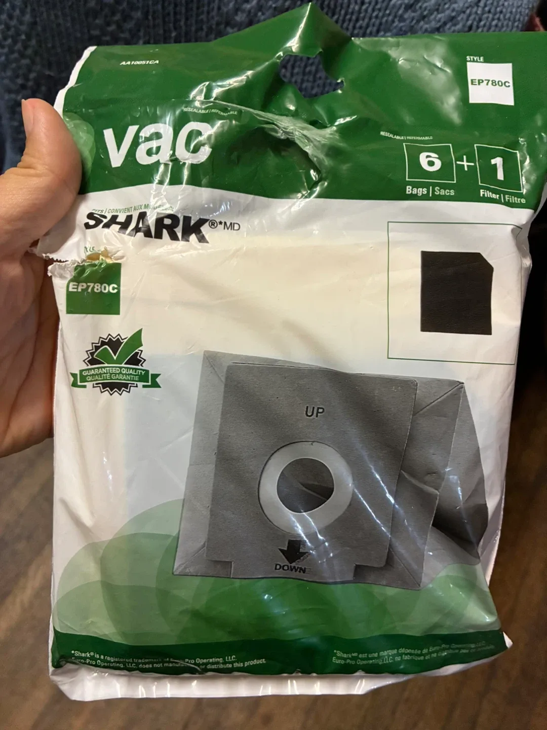 Shark Vac EP780C Vacuum Bags (6+1 filter)