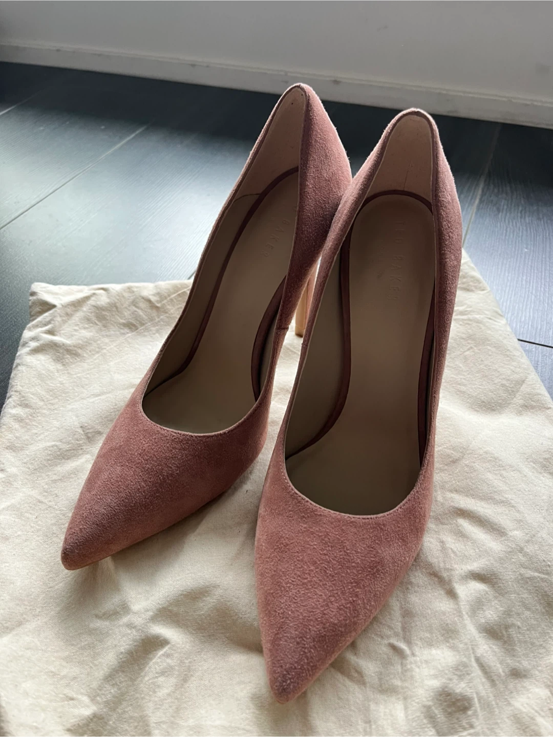 Ted Baker London Pink Suede Heels US 7.5 (EU 38)