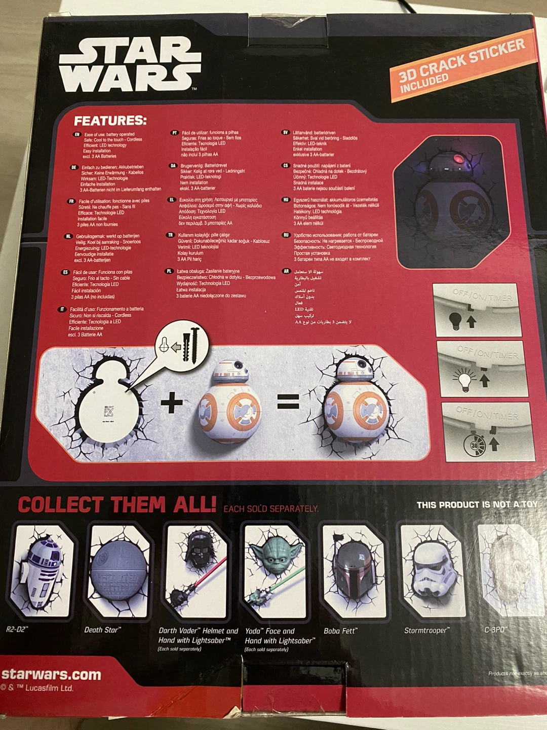 Star Wars BB-8 3D Deco Light - New in Box! - photo 2
