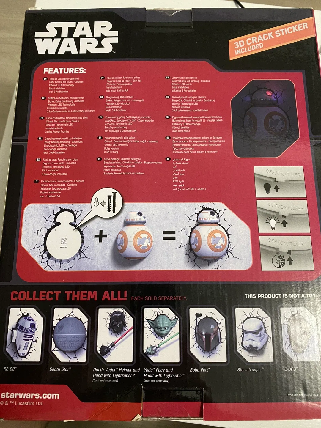 Star Wars BB-8 3D Deco Light - New in Box! image indicator(2)