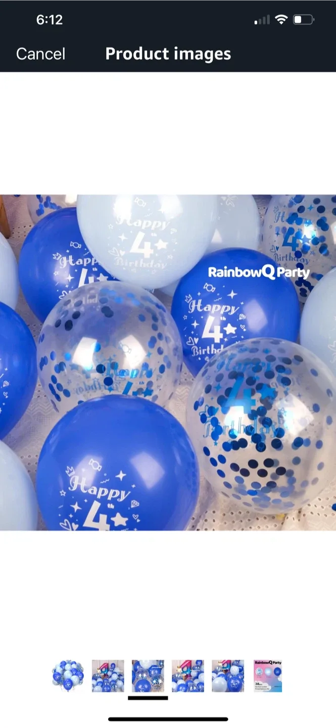 RainbowQ Party 4th Birthday Balloons - 38 pcs image indicator(3)