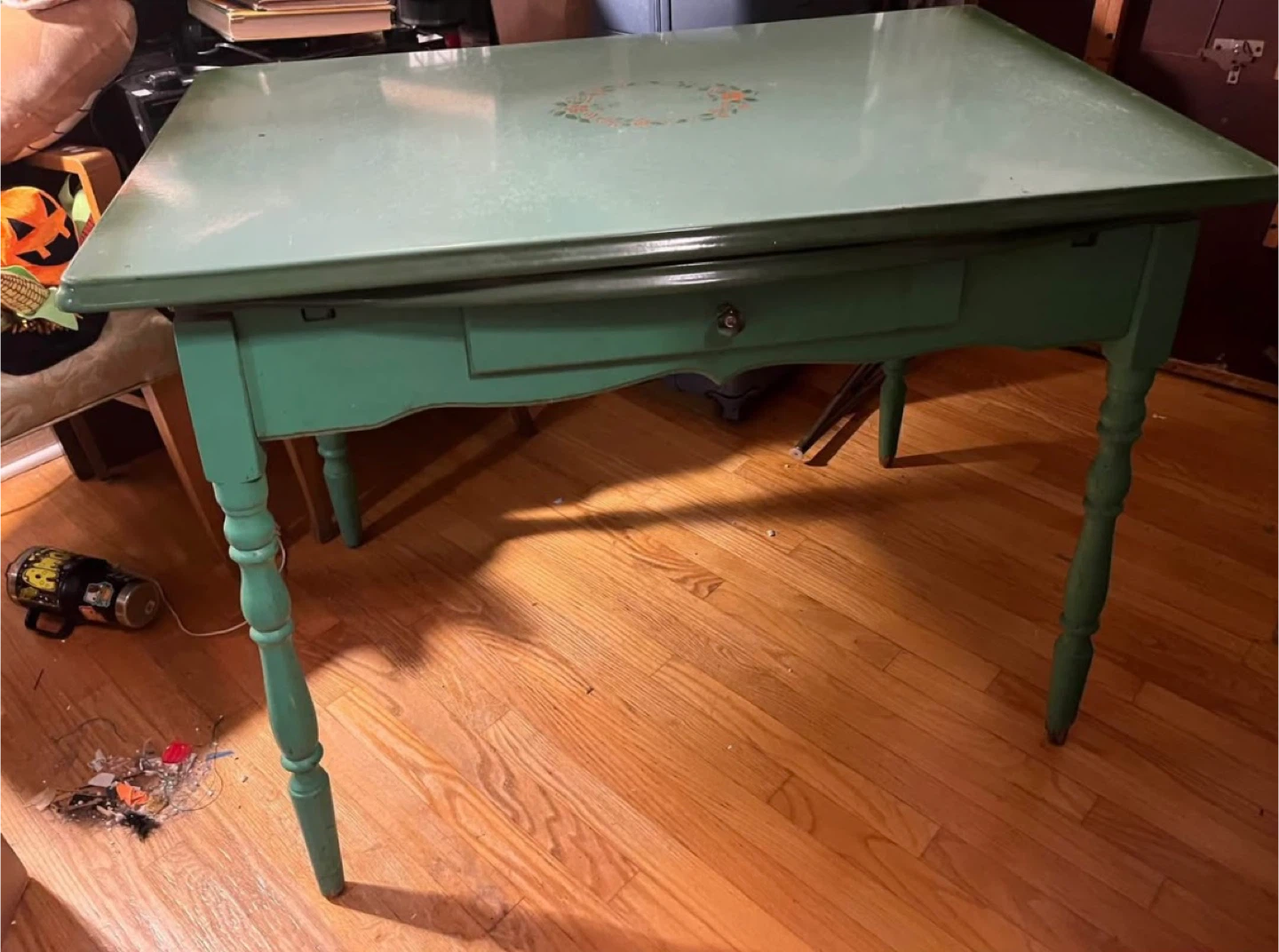 Vintage TEPCO MCM Enamel-Topped Table - photo 3