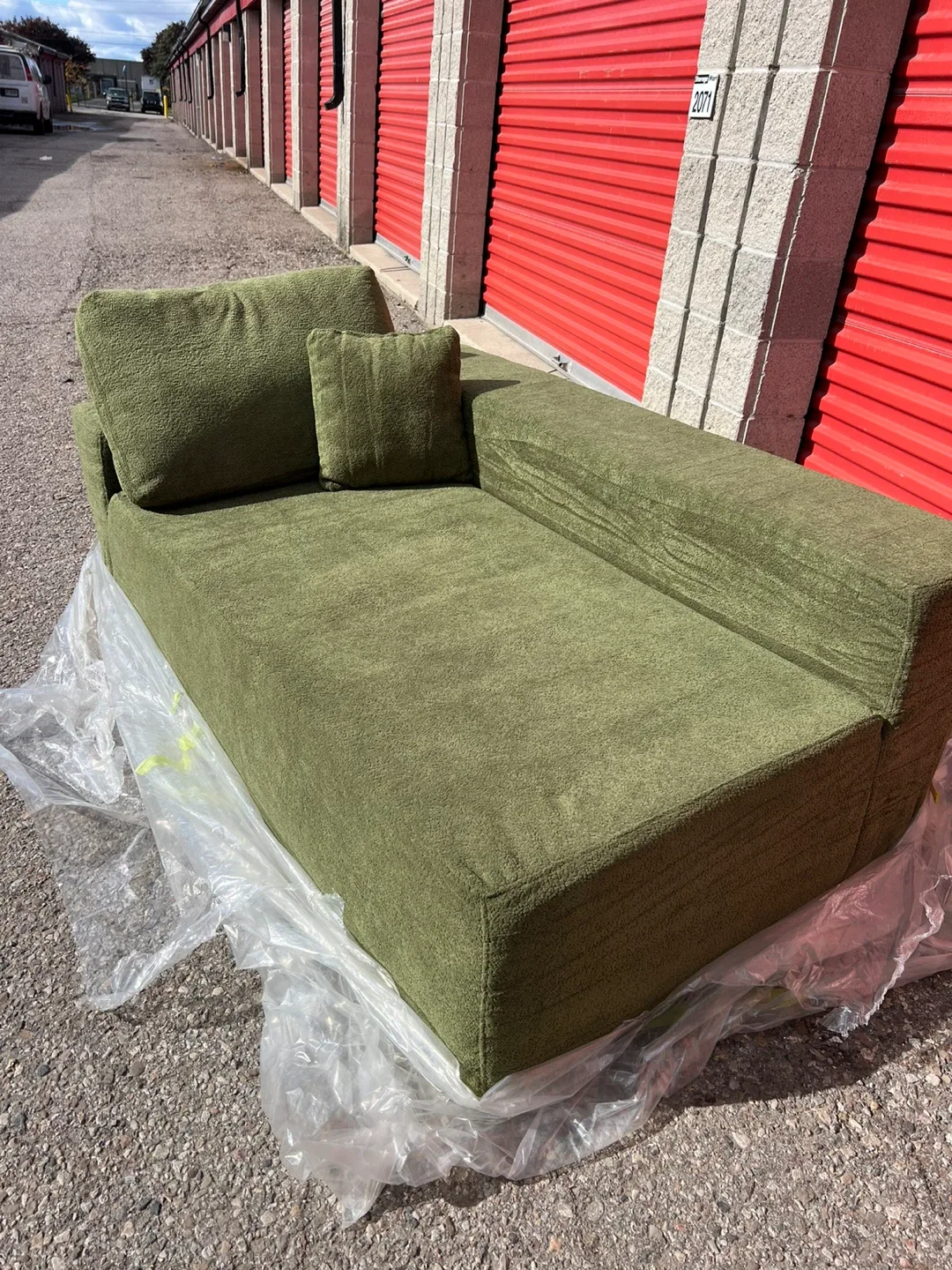 Olive Green Chaise Lounge image indicator(3)