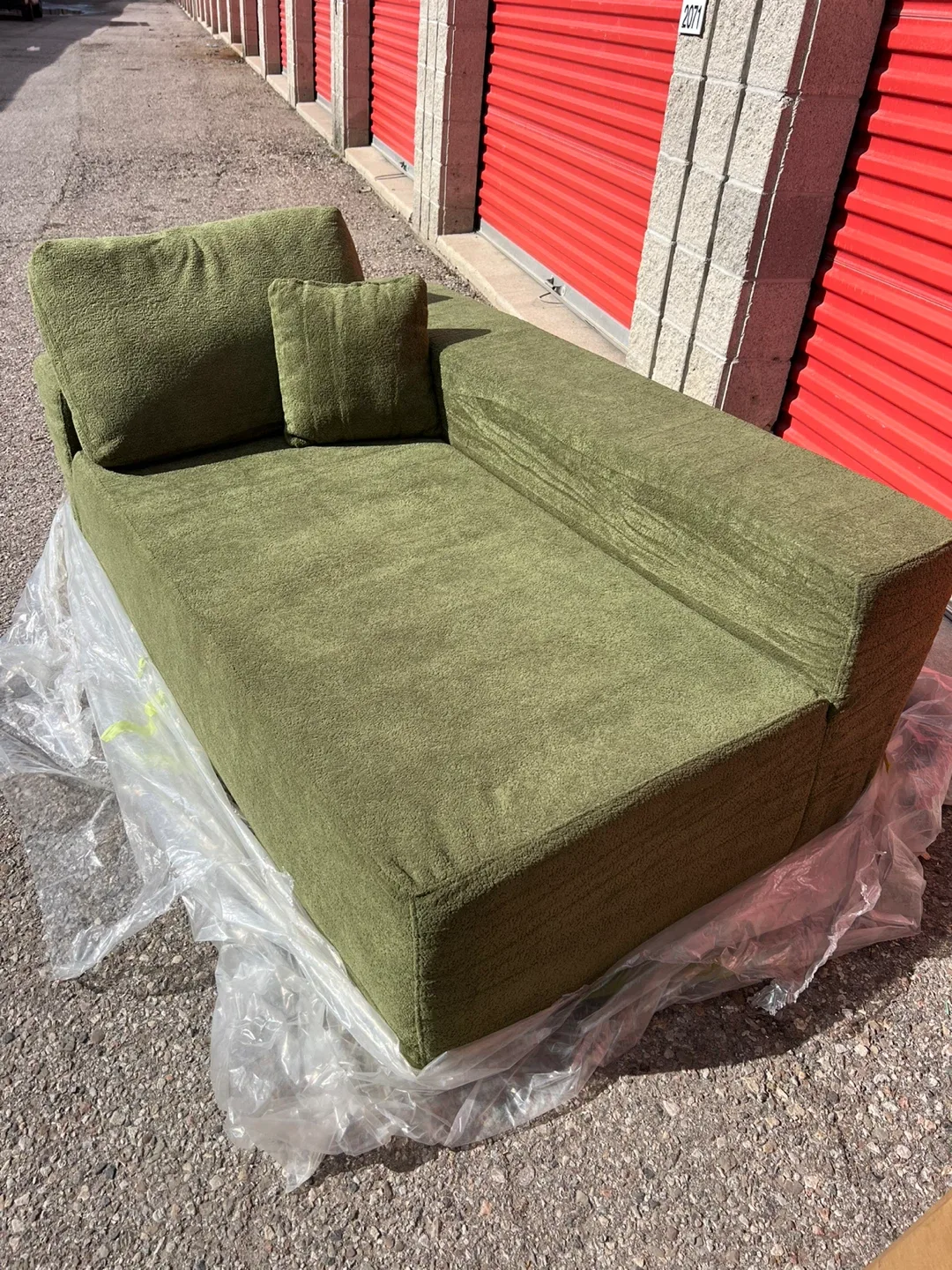 Olive Green Chaise Lounge image indicator(4)