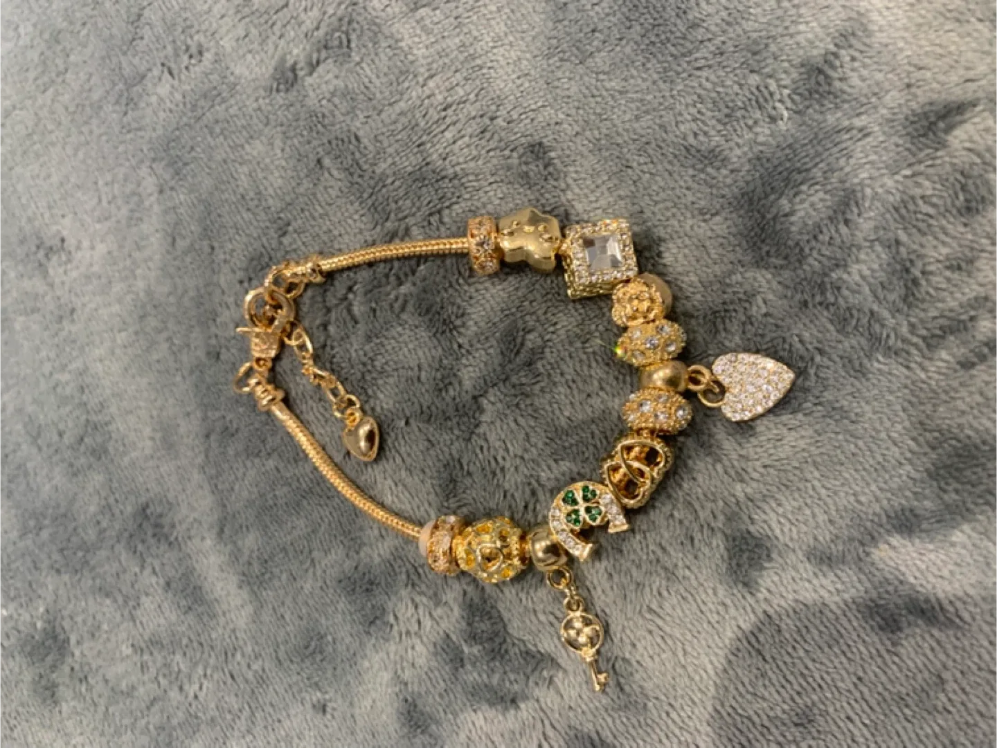 Gold Tone Plated Charm Bracelet thumbnail