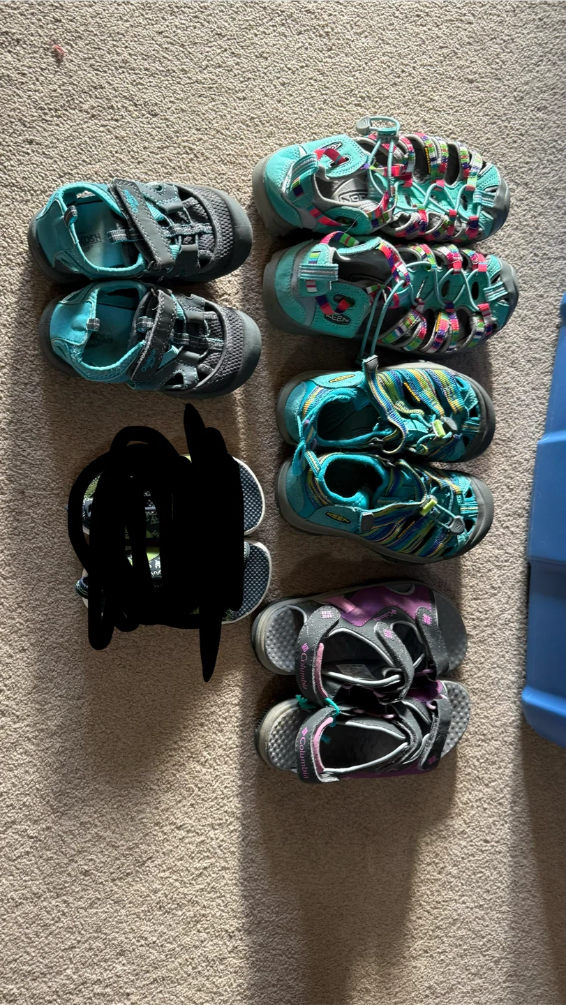 Used Children's Keen and Columbia Sandals - Various Size