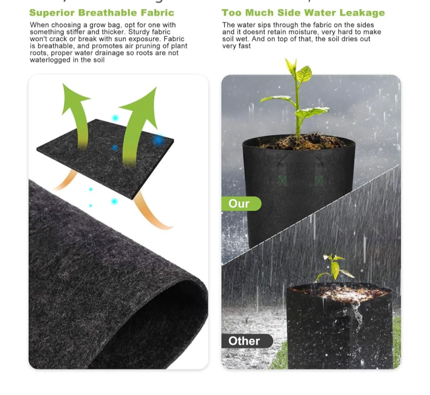 Tall Grow Bags 7 Gallon - 8 Pack - photo 2