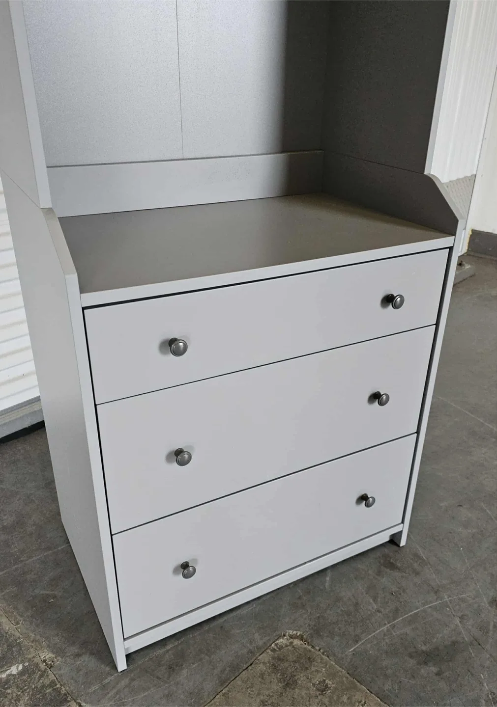 Light Grey 3 drawer wardrobe storage image indicator(2)