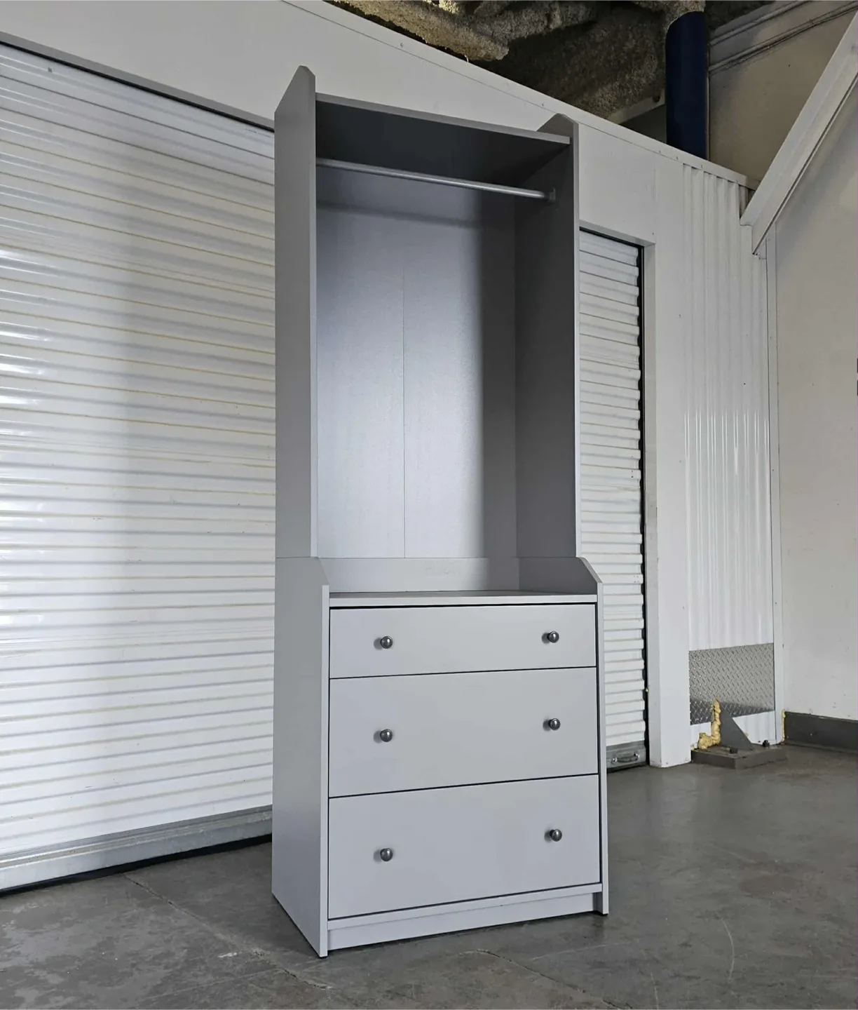 Light Grey 3 drawer wardrobe storage image indicator(5)