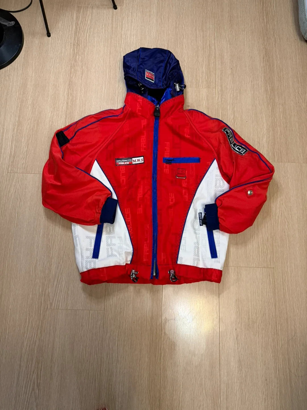 Vintage Fablice Red & White Jacket - Size M