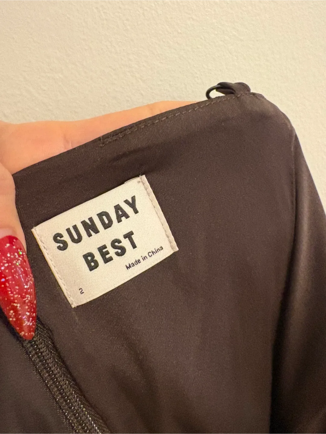 Sunday Best Brown Satin Mini Dress - Size 2 image indicator(2)