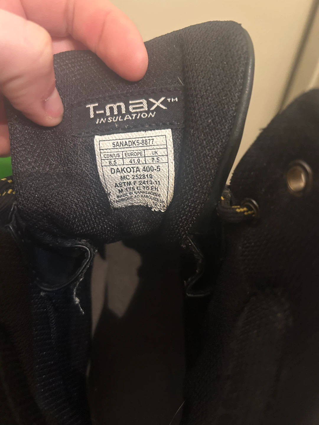 Dakota T-Max 900-5 Black Work Boots - Size 8.5 - photo 2