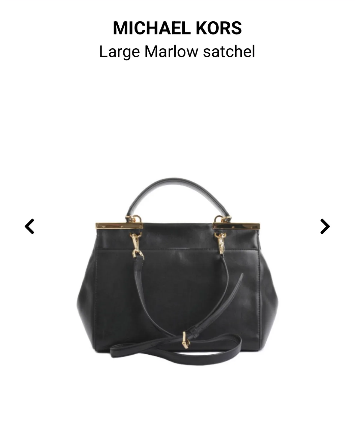 Michael Kors Marlow Satchel, Black Calf Leather – Like New image indicator(8)