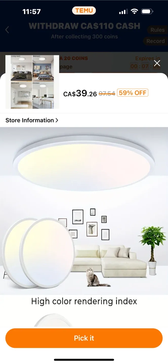 12 Inch LED Flush Mount Ceiling Light image indicator(3)